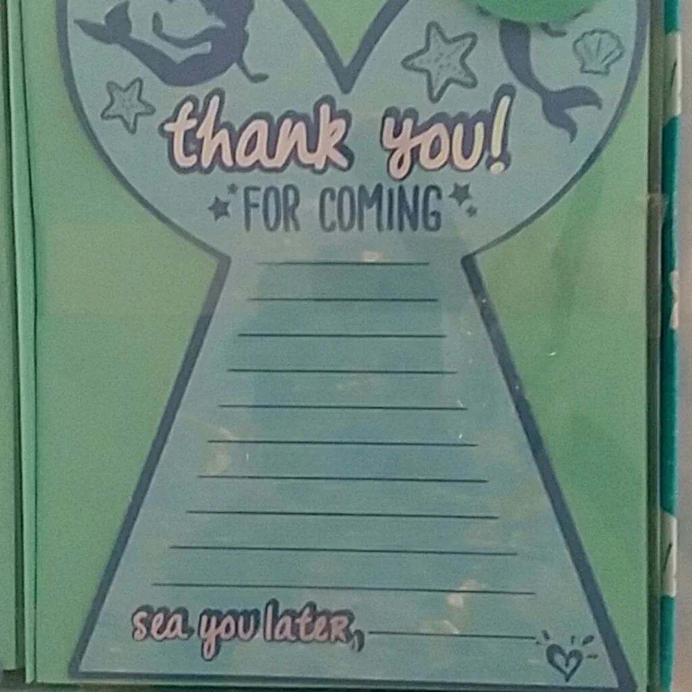 Justice for Girls Mermaid Invites & Thank …